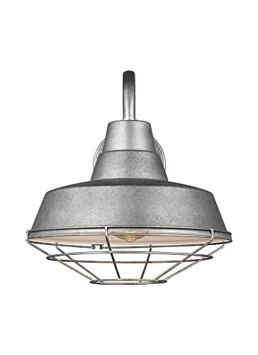 Generation Lighting Barn Light Cage for Outdoor Light Fixture Weathered Pewter 96374-57, Stainless Steel Hanging Light Cage for Rustic Home Decor, Metal Lamp Guard Cage for Outdoor Wall Light Fixture