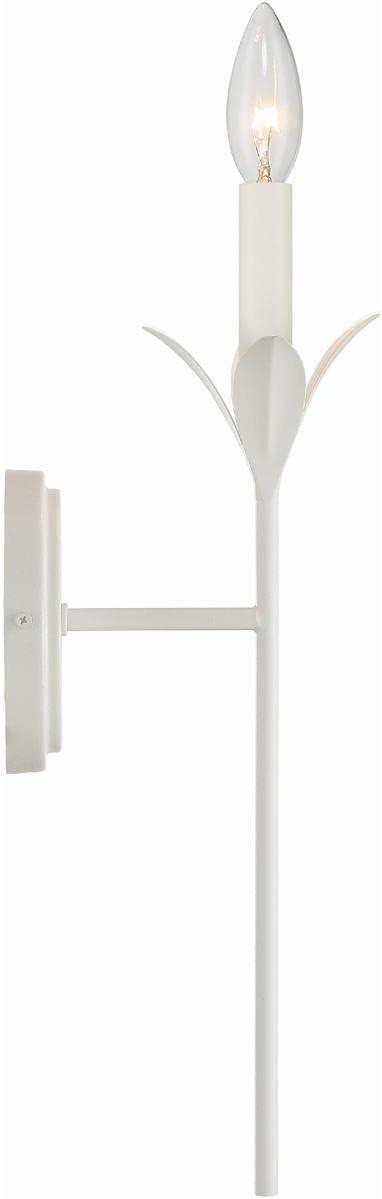 Crystorama Lighting Broche 1 - Light Sconce in  Matte White