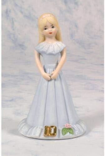 Growing Up Birthday Girls Blonde Age 10 Figurine 5.3in H