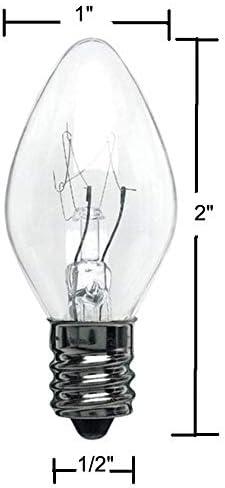 Creative Hobbies Clip-in Lamp Cord and 7w Bulb for Salt Lamps, Christmas Villages, Pumpkins & More - 6 Foot with On/Off Switch (Brown)