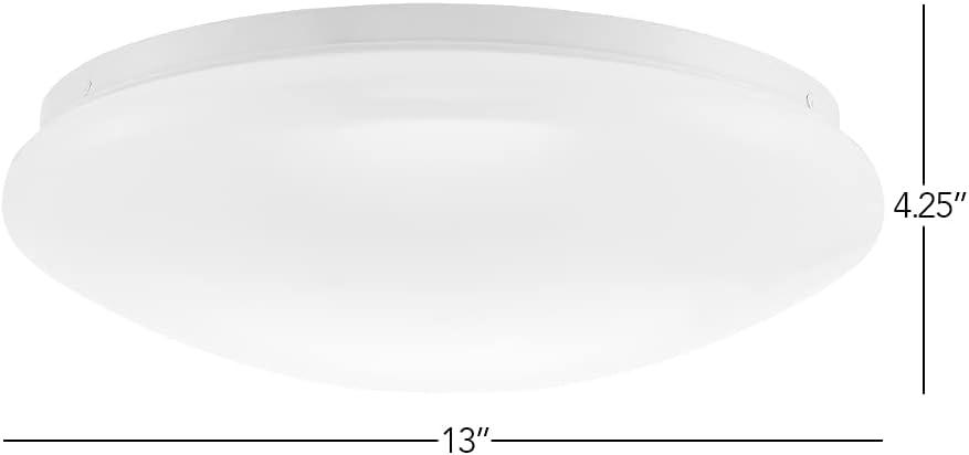 Luvoni by Maxxima 13 in. Smart WiFi LED Mushroom Light Ceiling Fixture, Dimmable, CCT 2000K-5000K, 1500 Lumens