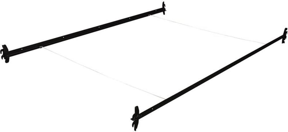 76" Twin/Full Black Hook In Headboard/Footboard Steel Rails