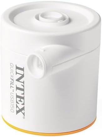 Intex: Quick-Fill Electric Air Pump - USB150 - Inflate Mattress-Floats, 2 Interconnecting Nozzles, 8.5' USB-C Power Cord, 150 L/Min, 0.43 psi, 66616E