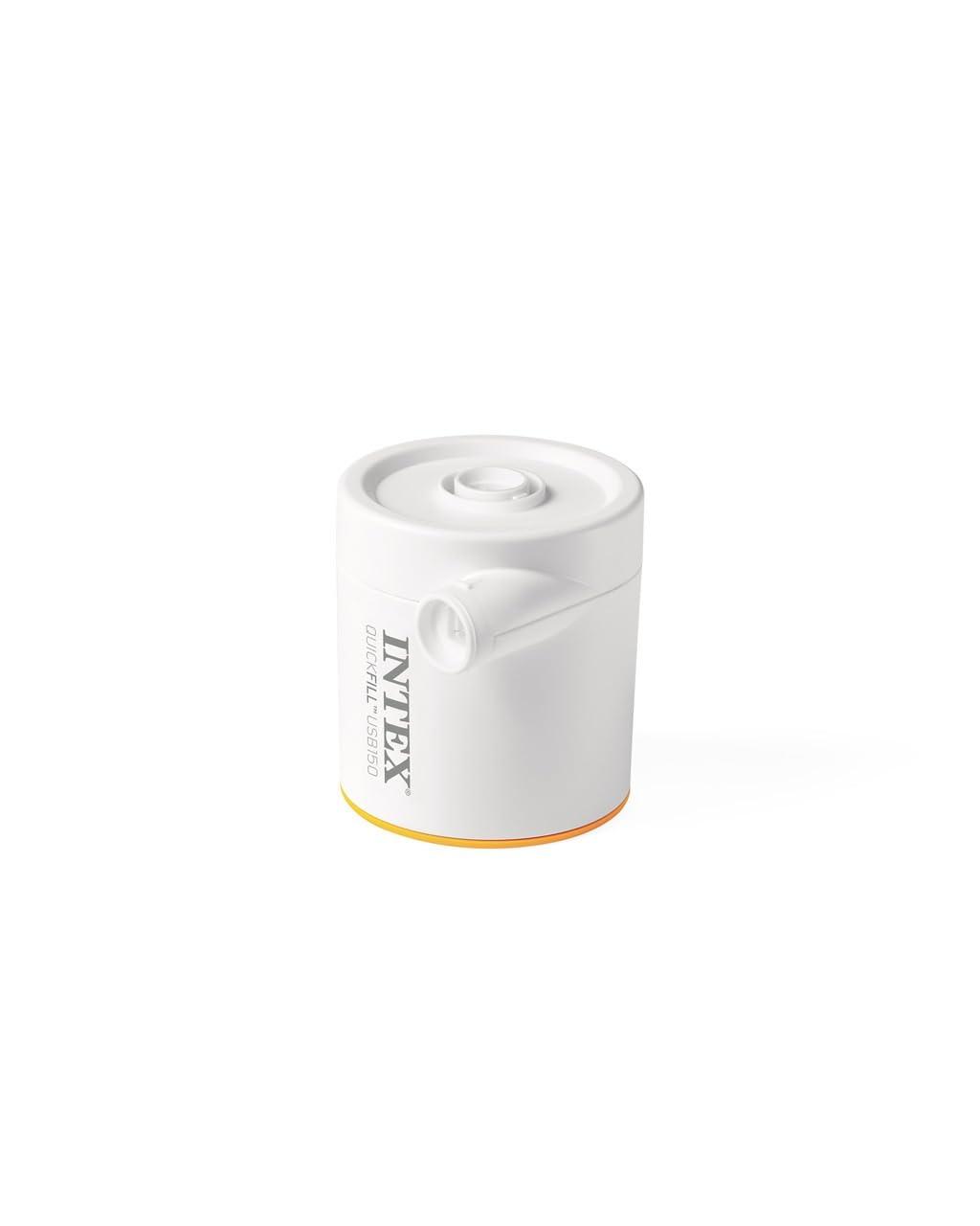 Intex: Quick-Fill Electric Air Pump - USB150 - Inflate Mattress-Floats, 2 Interconnecting Nozzles, 8.5' USB-C Power Cord, 150 L/Min, 0.43 psi, 66616E