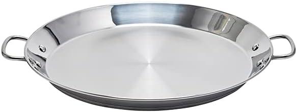 Guison 16-Inch Stainless Steel Flat Bottom Paella Pan