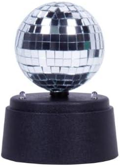 Fizz Creations Mini Mirror Ball, 5-Inch Tall Disco Ball & Stand, Battery Powered Party Light