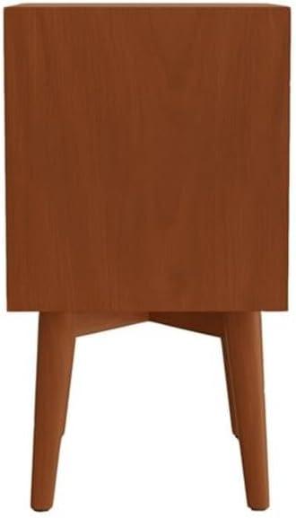 Alpine Furniture Flynn Nightstand, 18" W x 15" D x 26" H, Acorn