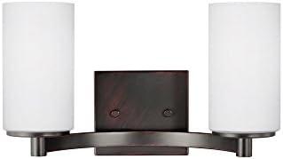 Generation Lighting 4439102EN3-710 Hettinger Two - Light Wall/Bath Vanity Style Fixture, Bronze
