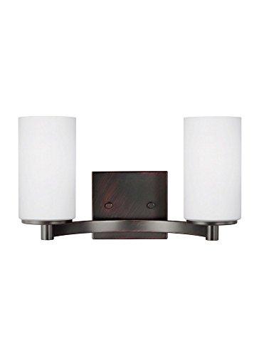 Generation Lighting 4439102EN3-710 Hettinger Two - Light Wall/Bath Vanity Style Fixture, Bronze
