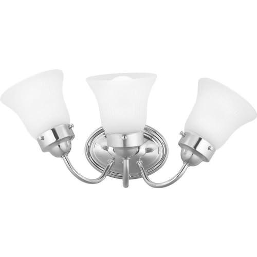 Fluted Glass Collection Three-Light Bath & Vanity