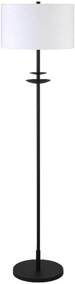 Henn&Hart 16" Blackened Bronze Metal/Fabric Floor Lamp