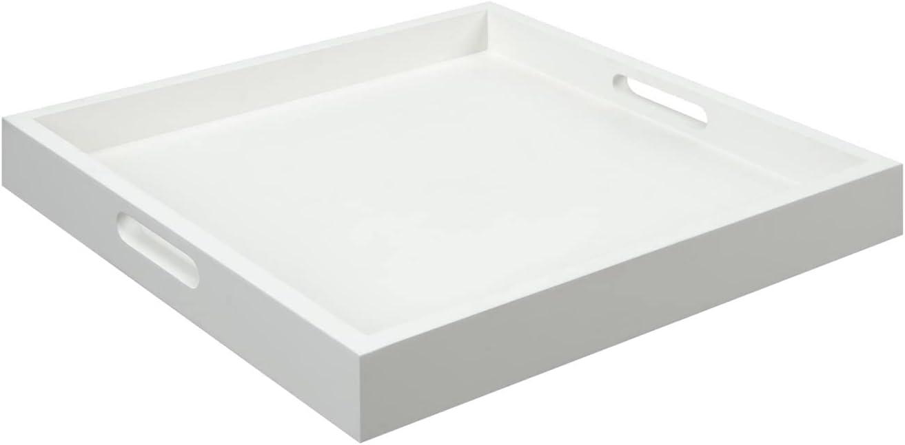 White MDF Palm Beach Tray with Cut Out Handles