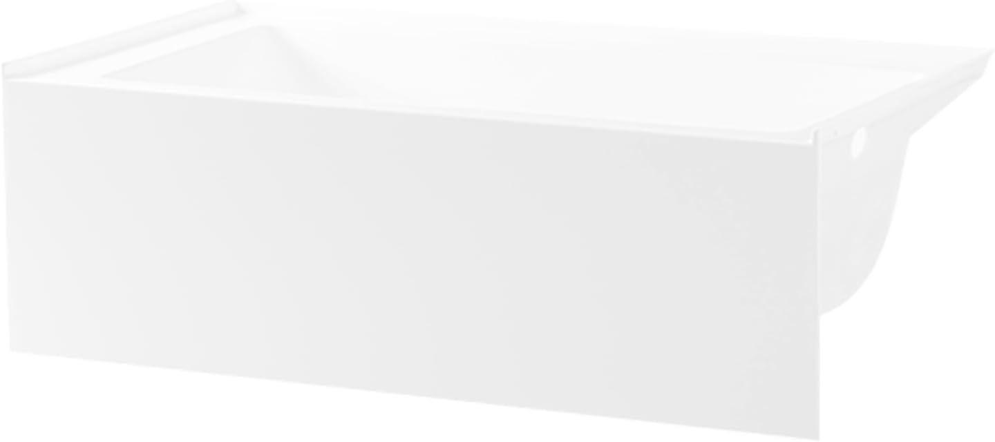 Kingston Brass Aqua Eden 66-Inch Acrylic Rectangular 3-Wall Alcove Tub