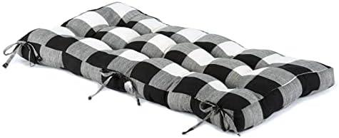 The Lakeside Collection Buffalo Check Bench Cushions - Green