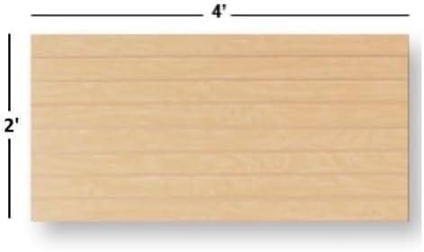 Maple MDF Slatwall Panels 24"H x 48"L Set of 2