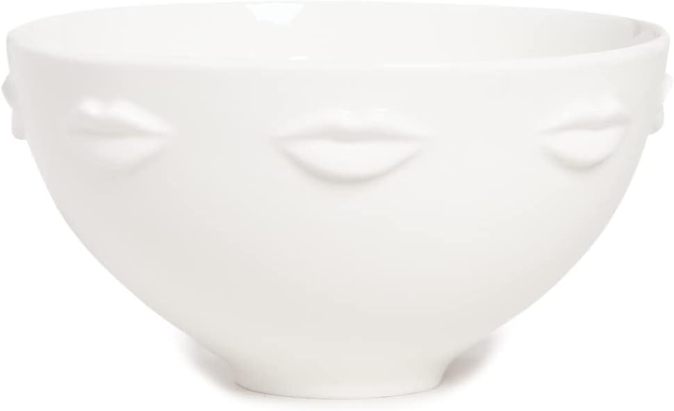 Gala Muse Inspired 9" White Glossy Porcelain Serving Bowl