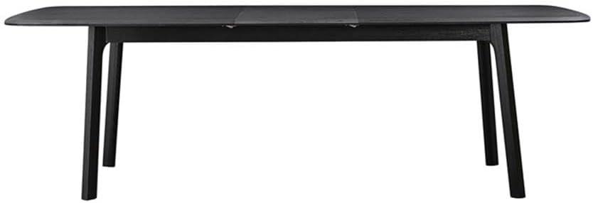 Holland Extendable Rectangle 98" Dining Table in Black Brushed Oak