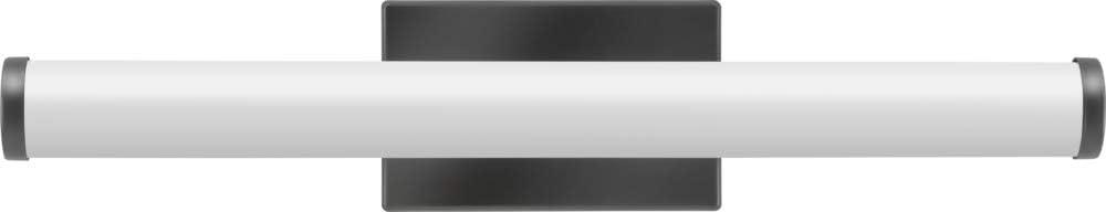 Modern Matte Black 21" LED Vanity Light with White Acrylic Shade