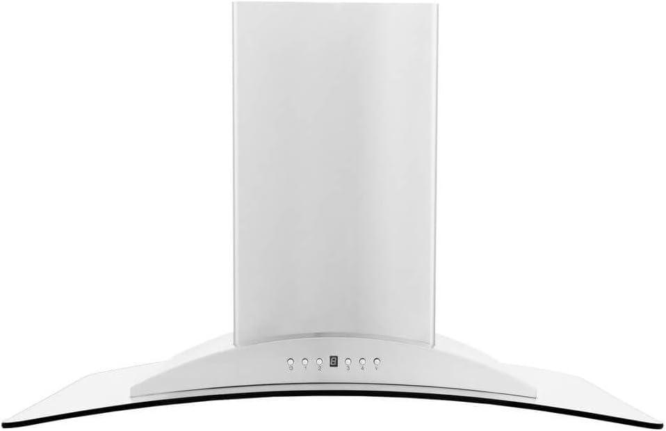 ZLINE 30 in. Convertible Vent Isl& Mount Range Hood in Stainless Steel & Glass (GL9i-30)