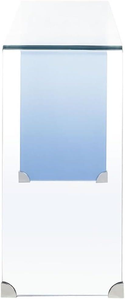 Crysta Ombre Glass Console Table - Clear/Blue - Safavieh