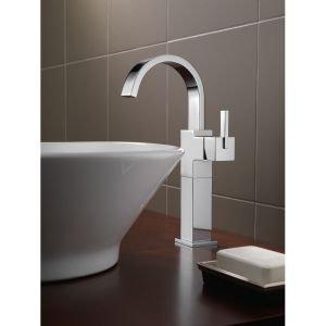 Delta Vero Single Handle Vessel Bathroom Faucet, Chrome