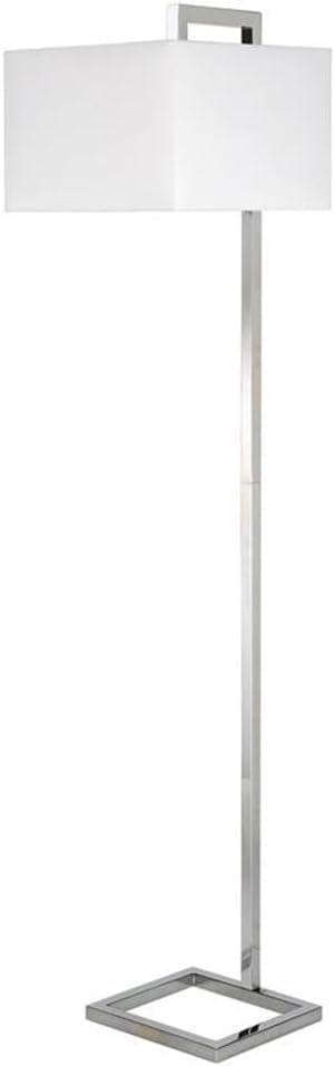 Evelyn&Zoe Modern Metal Floor Lamp with Square Shade