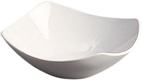 White Ceramic Irregular Shaped All-Purpose Serving Bowl