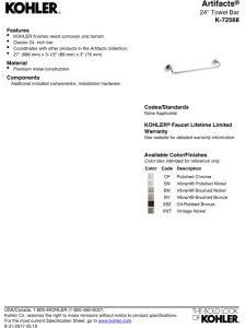 Artifacts® Wall Mounted Towel Bar