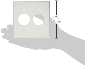 LEVITON 88052 2G White SGL Receptacle PLATE