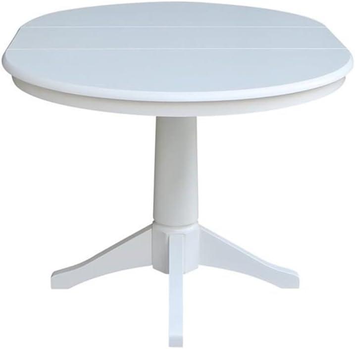 36" Magnolia Round Top Dining Table with 12" Leaf - International Concepts