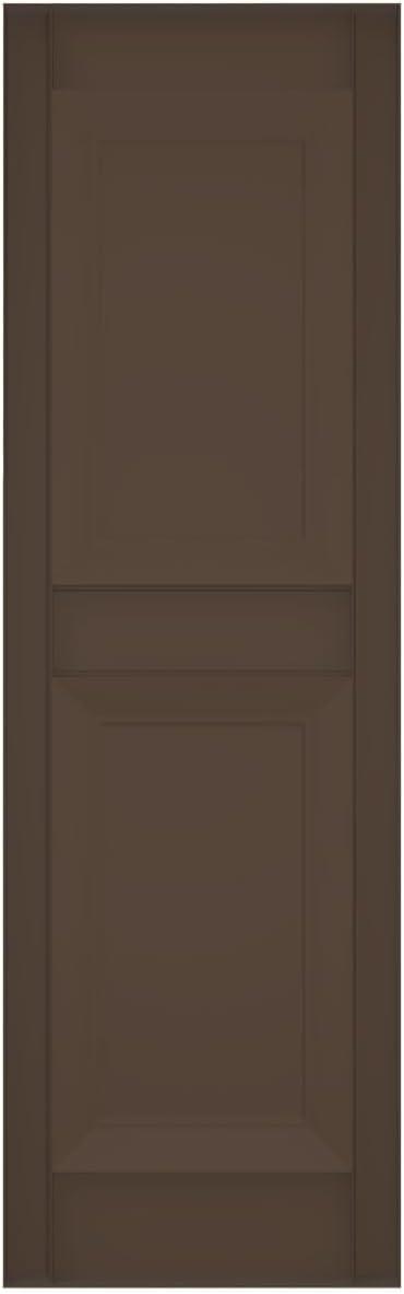 Builders Edge, TailorMade Two Equal Panels, Raised Panel Shutters, Includes Matching Installation Spikes (Per Pair) | Wayfair