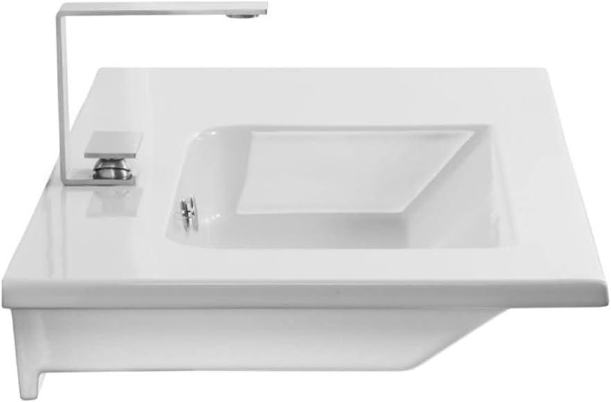 Scarabeo By Nameeks 18.5'' Glossy White Ceramic Rectangular Bathroom Sink with Overflow