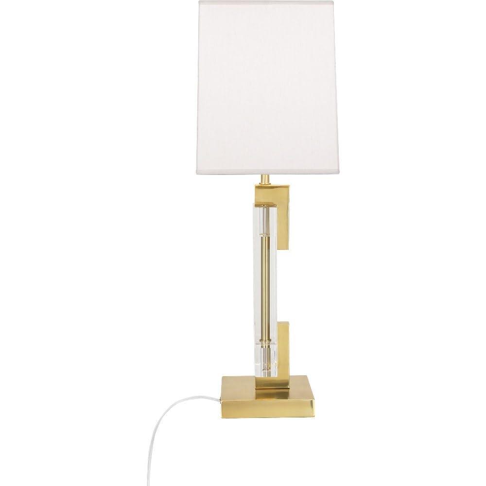 Rectangular Black Parchment Table Lamp with Matte Silver Lining