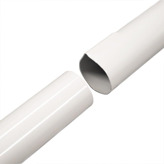 White Steel Telescoping Pole with Clamps and Rods, 15'