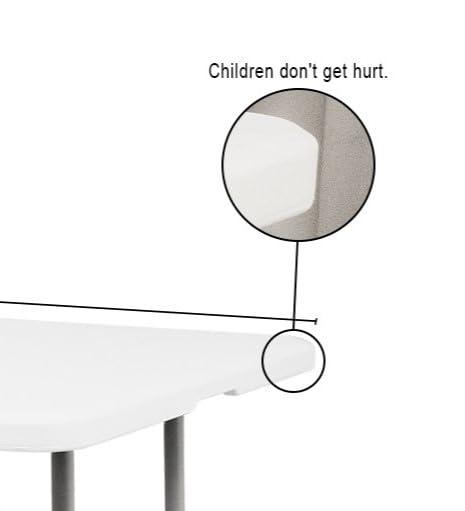 6 Foot Folding Table,White Plastic Folding Table,Built-in Handle,White