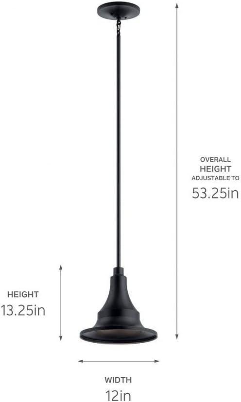 Kichler Lighting Hampshire 1 - Light Pendant in  Textured Black