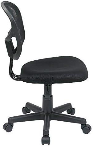 OSP Home Furnishings Mesh Task Chair in Black Fabric