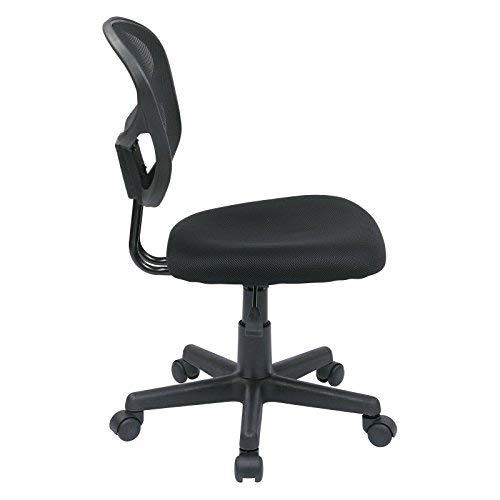 OSP Home Furnishings Mesh Task Chair in Black Fabric