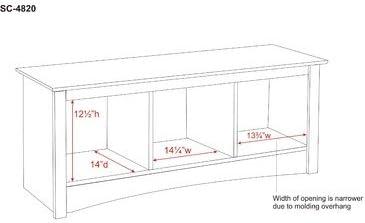 Cubbie Bench White - Prepac