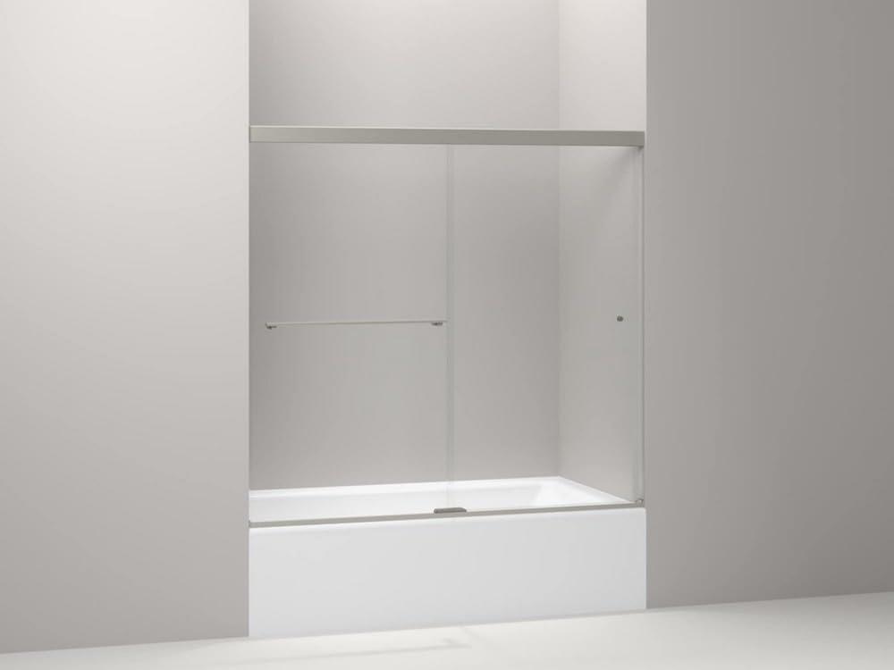 Revel 59.63'' x 55.5'' Double Sliding Bath Door with CleanCoat® Technology