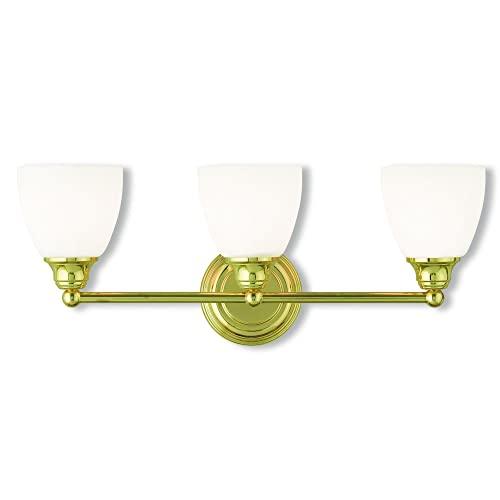 Livex Lighting Somerville 3 - Light Vanity in  Polished Brass