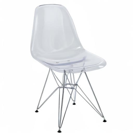 Modway Modway Plastic Dining Chair with Wire Base