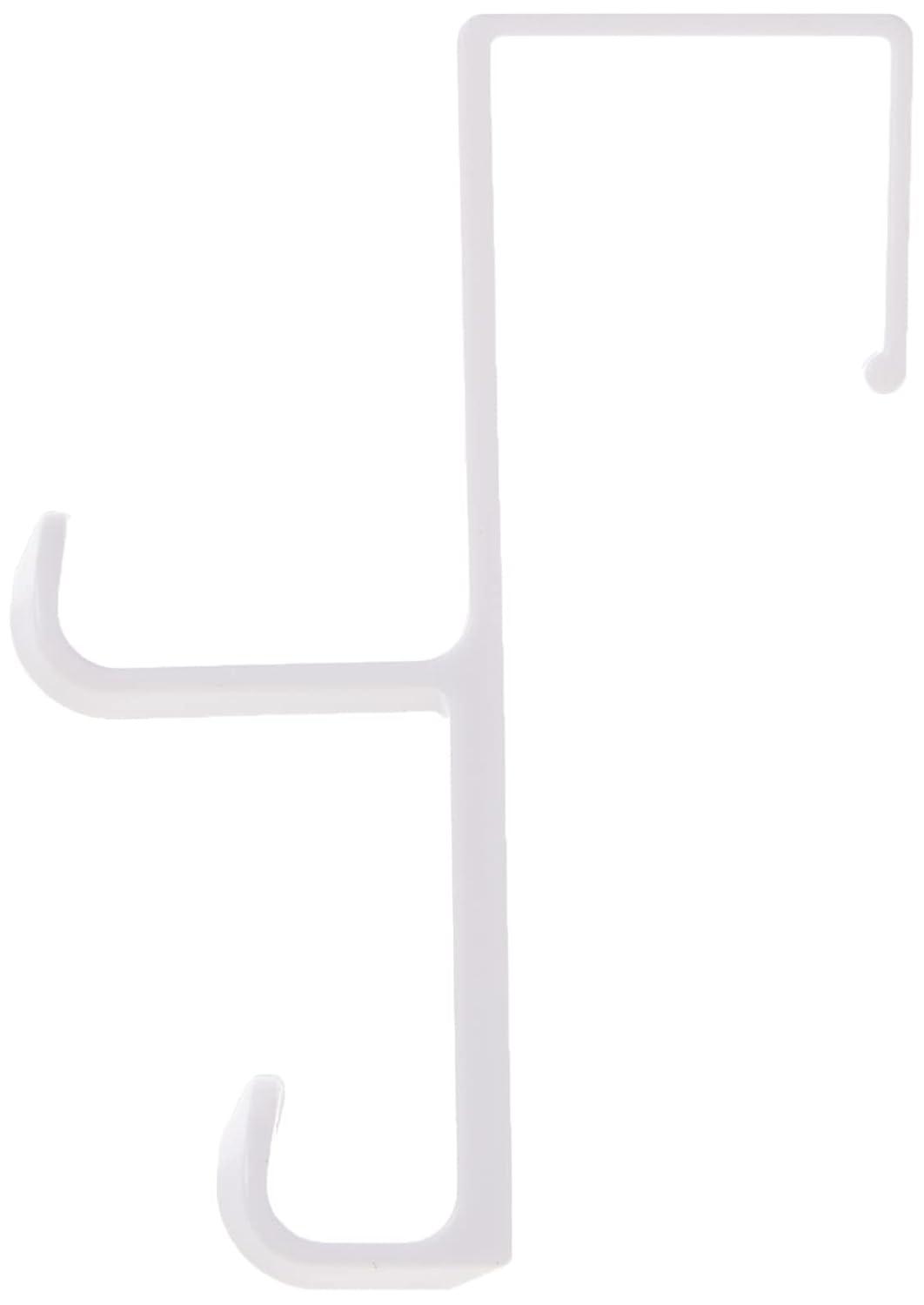 iDesign Over the Door, Organizer Hook for Coats, Hats, Robes, Towels - Double Hook, White