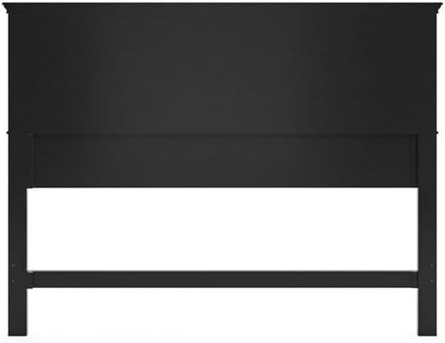 Hawthorne Collections Traditional Wood Full Queen Panel Headboard in Black