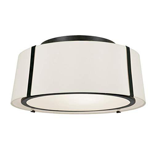 Crystorama Fulton 3 Light Matte Black Semi Flush Mount