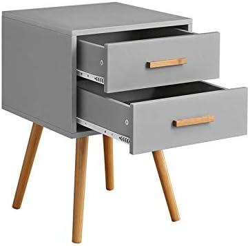 Convenience Concepts Oslo 2 Drawer End Table, Gray