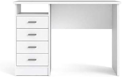 Tvilum Warner 4 Drawer Office Desk with 1 Shelf for Adults, Oak