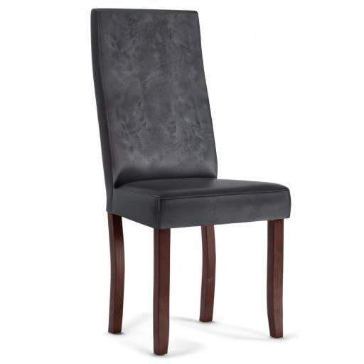 Simpli Home Acadian Solid Wood Dining Chair (Set of 2)
