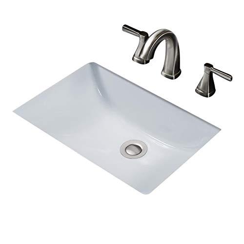 Miseno Mno2113ru Rectangular 21" X 13" Undermount Bathroom Sink - White