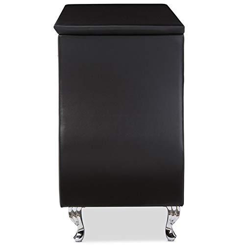 Enzo Modern and Contemporary Faux Leather 6 Drawer Dresser - Baxton Studio